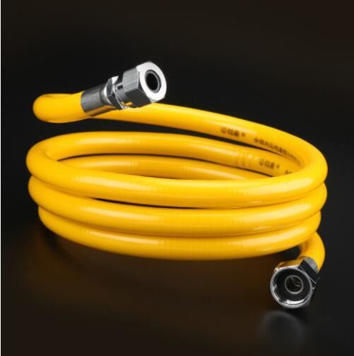 Yellow Flexible Biogas Pipe High Pressure For Gas Appliance Connection